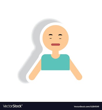 Stylish icon in paper sticker style pale man vector image