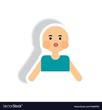 Stylish icon in paper sticker style pale man vector image