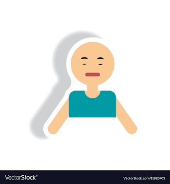 Stylish icon in paper sticker style pale man vector image
