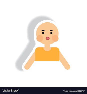 Stylish icon in paper sticker style pale man vector image