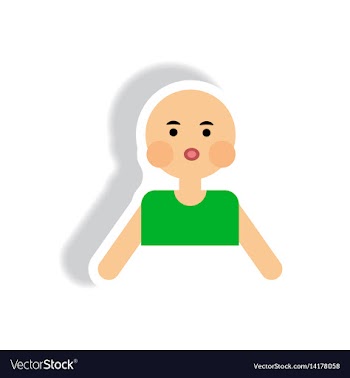Stylish icon in paper sticker style pale man vector image