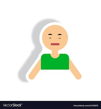 Stylish icon in paper sticker style pale man vector image
