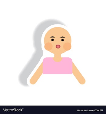 Stylish icon in paper sticker style pale man vector image
