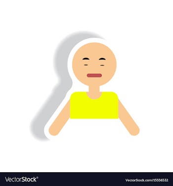 Stylish icon in paper sticker style pale man vector image