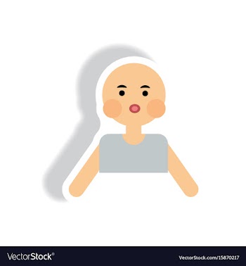 Stylish icon in paper sticker style pale man vector image