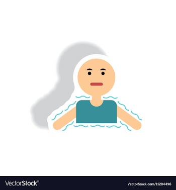 Stylish icon in paper sticker style people cold vector image