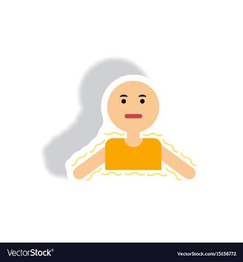 Stylish icon in paper sticker style people cold vector image