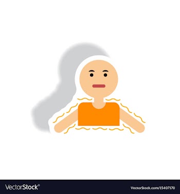 Stylish icon in paper sticker style people cold vector image