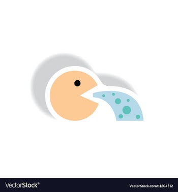 Stylish icon in paper sticker style people nausea vector image
