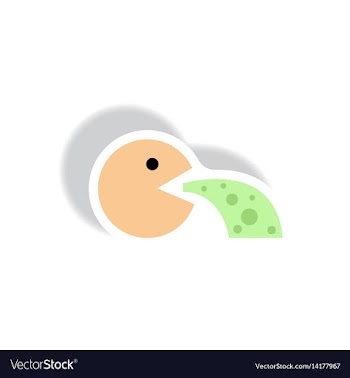 Stylish icon in paper sticker style people nausea vector image