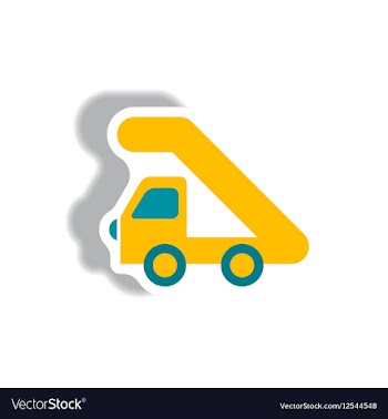Stylish icon in paper sticker style plane stairs vector image