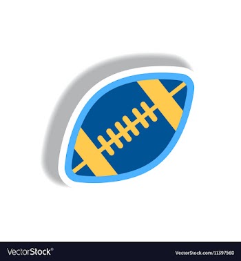 Stylish icon in paper sticker style rugby ball vector image