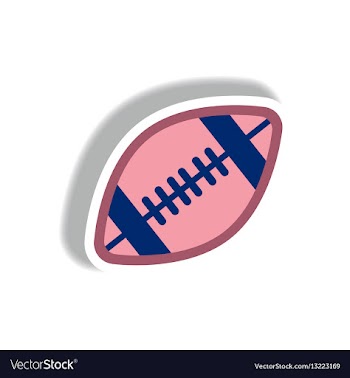 Stylish icon in paper sticker style rugby ball vector image