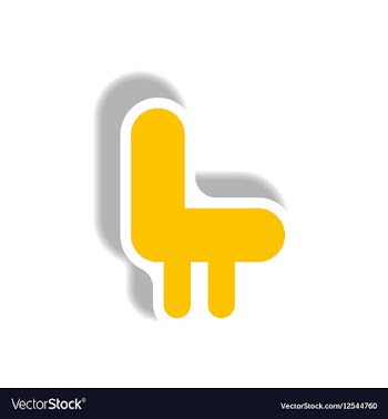 Stylish icon in paper sticker style seat transport vector image