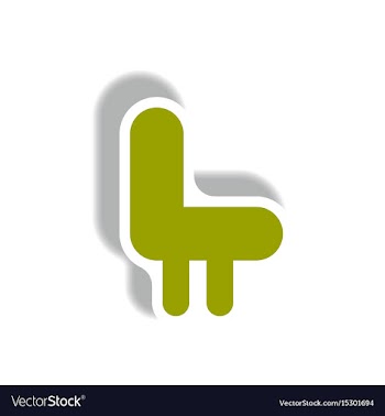 Stylish icon in paper sticker style seat transport vector image