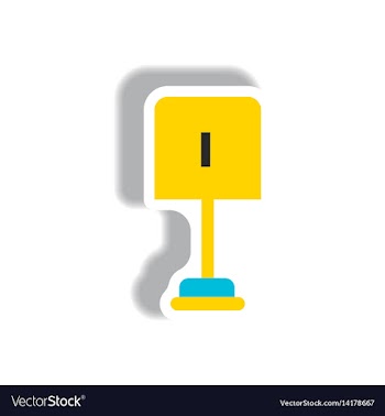 Stylish icon in paper sticker style small shovel vector image