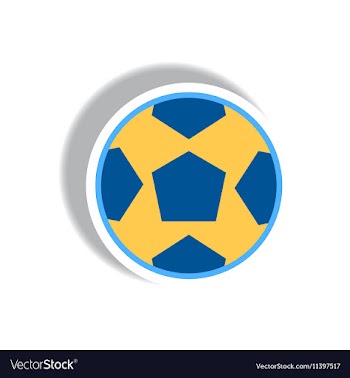 Stylish icon in paper sticker style soccer ball vector image