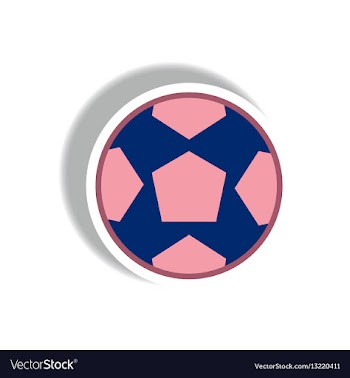 Stylish icon in paper sticker style soccer ball vector image