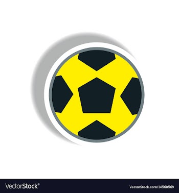 Stylish icon in paper sticker style soccer ball vector image