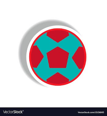 Stylish icon in paper sticker style soccer ball vector image
