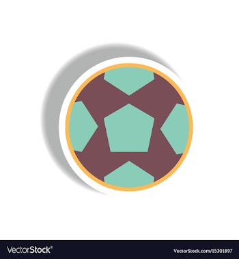 Stylish icon in paper sticker style soccer ball vector image