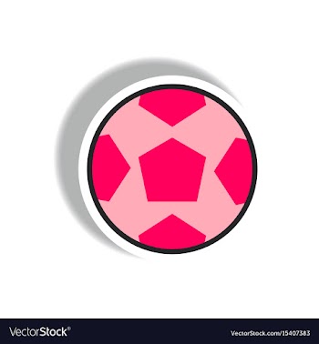 Stylish icon in paper sticker style soccer ball vector image
