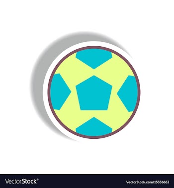 Stylish icon in paper sticker style soccer ball vector image