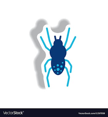 Stylish icon in paper sticker style spider insect vector image