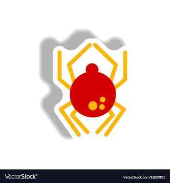 Stylish icon in paper sticker style spider insect vector image