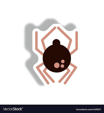 Stylish icon in paper sticker style spider insect vector image