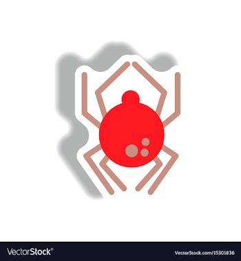 Stylish icon in paper sticker style spider insect vector image