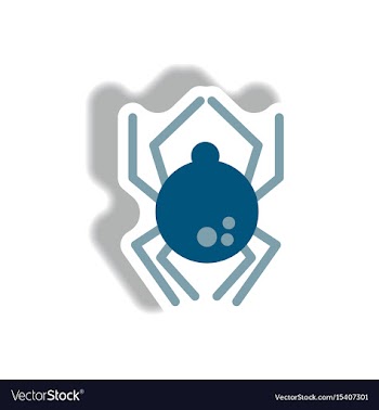 Stylish icon in paper sticker style spider insect vector image