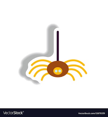 Stylish icon in paper sticker style spider insect vector image