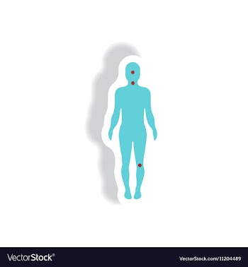 Stylish icon in paper sticker style symptoms of vector image