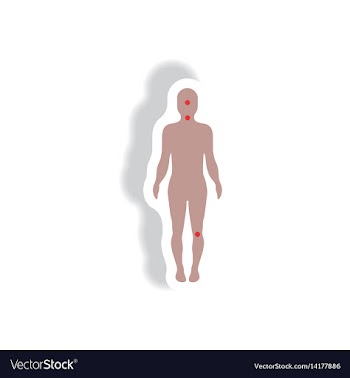 Stylish icon in paper sticker style symptoms of vector image