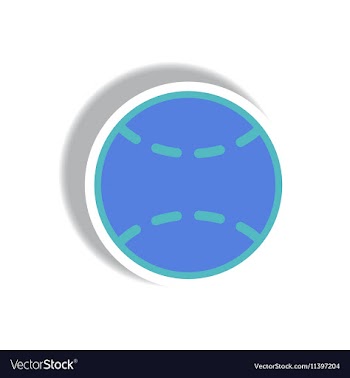 Stylish icon in paper sticker style tennis ball vector image