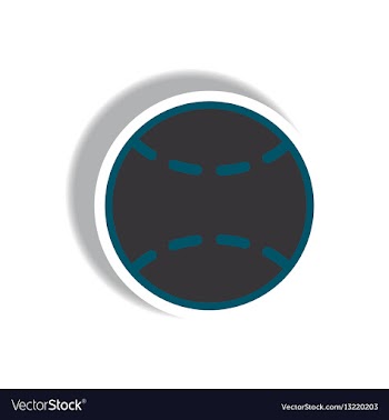 Stylish icon in paper sticker style tennis ball vector image