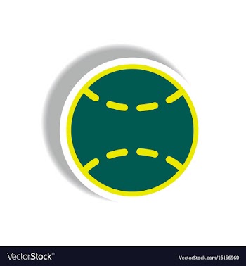 Stylish icon in paper sticker style tennis ball vector image