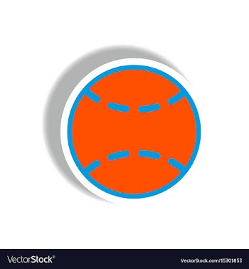 Stylish icon in paper sticker style tennis ball vector image