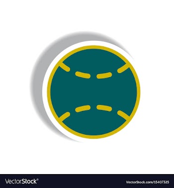 Stylish icon in paper sticker style tennis ball vector image