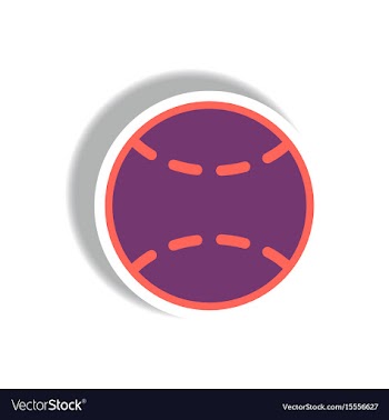 Stylish icon in paper sticker style tennis ball vector image