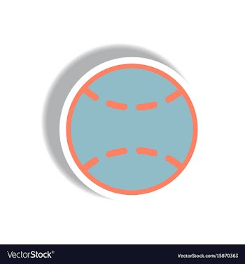 Stylish icon in paper sticker style tennis ball vector image