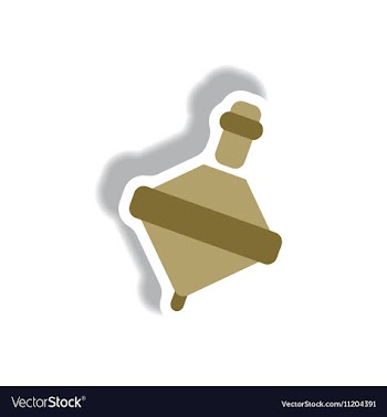 Stylish icon in paper sticker style toy whirligig vector image