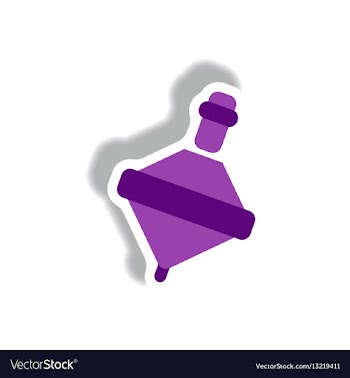 Stylish icon in paper sticker style toy whirligig vector image