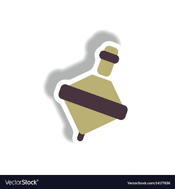 Stylish icon in paper sticker style toy whirligig vector image