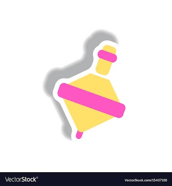 Stylish icon in paper sticker style toy whirligig vector image
