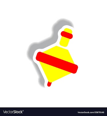 Stylish icon in paper sticker style toy whirligig vector image