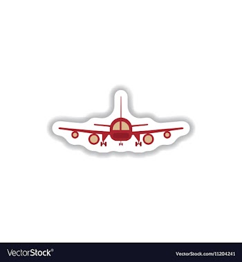 Stylish icon in paper sticker style travel vector image