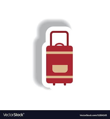 Stylish icon in paper sticker style travel vector image
