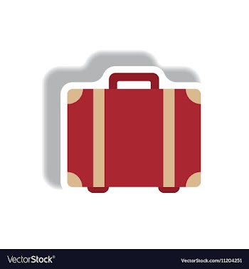 Stylish icon in paper sticker style travel vector image